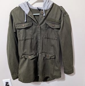Army Green Lightweight Hooded Jacket, US 4/EUR 34